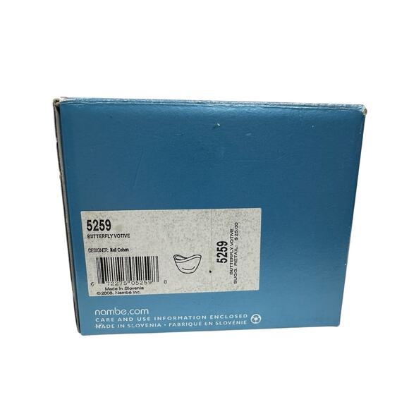 Elegant‎ Nambe Full Lead Crystal Butterfly Votive 5259 with Original Box - Picture 6 of 7